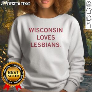Pretty Wisconsin Loves Lesbians Sweatshirt in a cozy fit with a vibrant design.