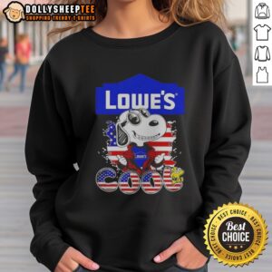 Awesome Snoopy Peanuts Lowe'S Cool Woodstock Sweatshirt featuring classic cartoon characters.