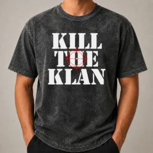 Good Kill The Klan Anti Racism Crosshair Target Graphic Statement Washed T-Shirt