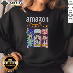 Amazon Mickey Mouse Statue Of Liberty Uncle Sam Patriotic sweatshirt on sweatshirt