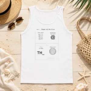 Awesome Paper At The Disco Educational Worksheet Parody Tank Top