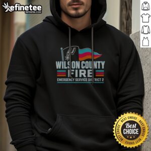 Official San Antonio Spurs Wilson County Fire Emergency Service District 2 Team Logo hoodie featuring team colors and emblem.