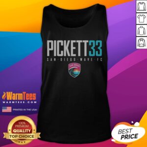 Awesome San Diego Wave FC Pickett 33 tank top showcasing team spirit and style for soccer fans