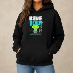 Nice Reservoir Ready Hydroponic Lettuce Hoodie in soft fabric with front pocket and adjustable hood