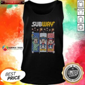Good Hot Subway Mickey Mouse Statue Of Liberty Uncle Sam Fourth Of July tank top optimized, patriotic graphic on sleeveless tank top
