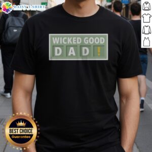 Awesome New England Patriots Wicked Good DAD Wordle Style NFL Football Shirt displayed on a clean background