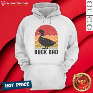 Funny Duck Dad hoodie optimized for showcasing a playful design on a comfortable hoodie.