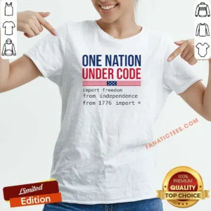 Good One Nation Under Code V-Neck Shirt