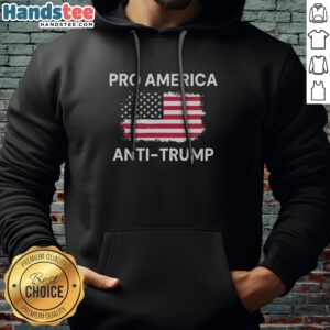 Premium Patriotic Dissenter American Flag Pro America Anti Trump Hoodie featuring a bold design and comfortable fit.