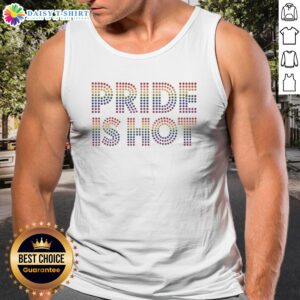 Original Paris Hilton Pride Is Hot Pride Month Retro Flag Tank Top featuring vibrant retro flag design