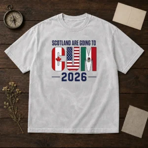 Top Scotland Are Going To Cum 2026 Soccer Washed T-Shirt