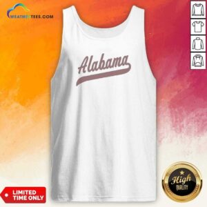 Pretty Alabama Baseball Logo Script Vintage Tank Top