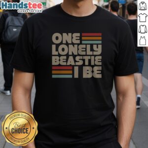 One Lonely Beastie I Be Retro Stripe Bold Typography Art