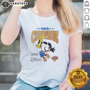 Pretty New York Knicks X Verdy 2026 NBA Championship Ladies Shirt in a soft cotton blend with a relaxed fit