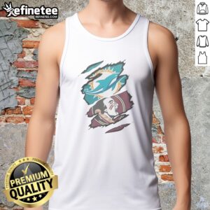 Pretty Miami Dolphins Florida State Seminoles NFL NCAA Ripped Effect tank top showcasing vibrant team colors and a trendy ripped design.