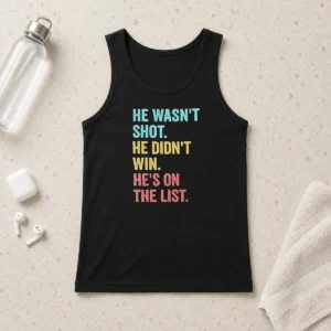 Awesome He Wasn'T Shot He Didn'T Win He'S On The List Tank Top