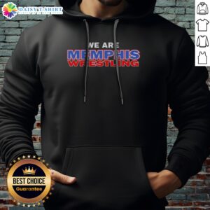 Hot Memphis Wrestling We Are Memphis Wrestling Official Logo Graphic Hoodie showcasing vibrant logo design.