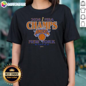 Pretty New York Knicks 2026 NBA Champions Vintage Ladies Shirt in soft cotton, featuring a retro basketball design