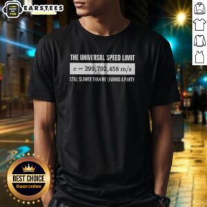 Pretty Faster Than The Speed Of Light Introvert Geek shirt on a white background, short sleeve casual tee