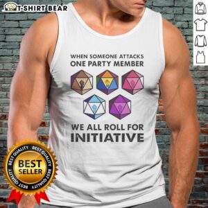 Pretty When Someone Attacks One Party Member We All Roll For Initiative Retro Tank top featuring a vintage graphic design.