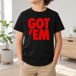 Happy Awesome Got Em Bold Red Text Kids T-Shirt