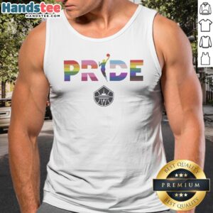 Official Seattle Storm 2026 WNBA Pride LGBT Pattern Flag Tank top showcasing vibrant colors and inclusive design.