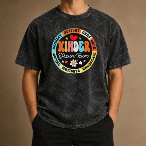Awesome Kinder Dream Team washed t shirt in soft fabric with faded finish