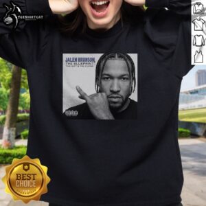 Good Jalen Brunson New York Knicks NBA Champions 2026 The Blueprint The Gift The Curse sweatshirt in navy blue with bold graphic print
