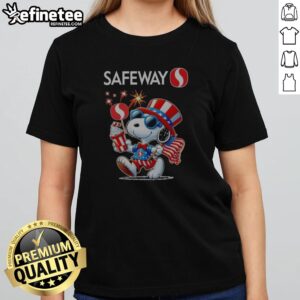 Official Snoopy X Safeway Fourth Of July American 250 Years 1776 2026 Fireworks girlt shirt featuring vibrant fireworks design