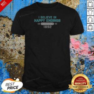 Top I Believe In Happy Endings 1892 shirt optimized in soft cotton fabric with classic fit