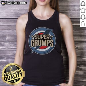 Top Super Grumps Tank top featuring a playful graphic design for casual wear
