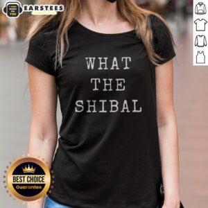 Original What The Shibal ladies shirt in black, featuring bold white graphic text on a comfortable fitted fabric