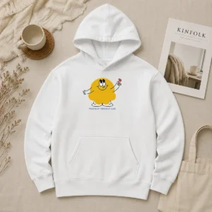 Pretty Movies By Yourself Club Yellow Blob Character Holding A Red Candy Art Hoodie