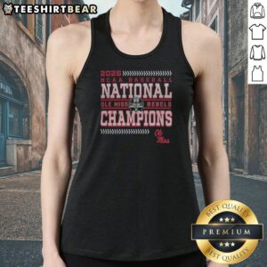 Premium 2026 Ole Miss Rebels NCAA Baseball National Champions College World Series Tank top featuring a sleeveless design and bold team graphics