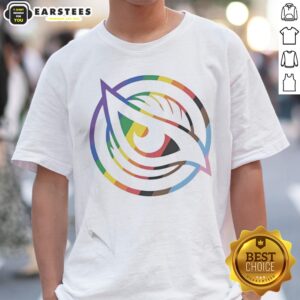Funny Vancouver Goldeneyes Rainbow LGBTQ Pride Logo PWHL Graphic shirt displayed on a hanger