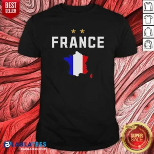 Top France Flag Soccer shirt optimized with bold blue, white, and red flag design on a comfortable short-sleeve athletic fit