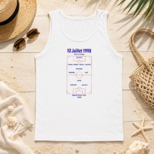 Funny France 1998 World Cup Final Team 12 Juillet 1998 Stade De France Paris Tank Top