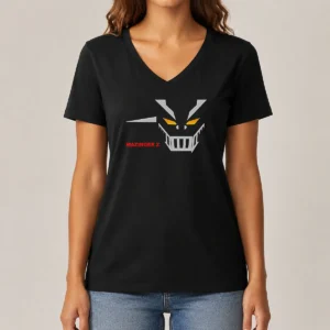 Nice Mazinger Z Robot Face Logo V-Neck Shirt