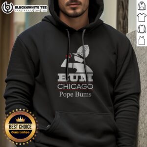 Hot Bum Chicago Pope Bums Logo Hoodie featuring a bold logo on a cozy fabric.