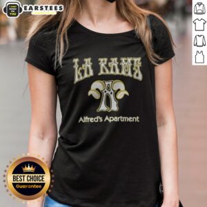 Good Los Angeles Rams X Alfred'S Apartment ladies shirt featuring a vibrant team logo and comfortable fit.