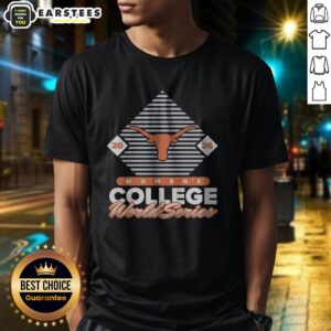 Pretty Texas Longhorns 2026 NCAA College World Series Women's College World Series shirt displayed on a hanger