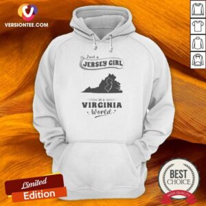 Top Just A Jersey Girl In A Virginia World Map hoodie optimized for comfortable wear with a unique state map design