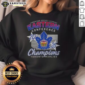 Top Toronto Marlies 2026 Eastern Conference Champions American Hockey League sweatshirt in navy blue