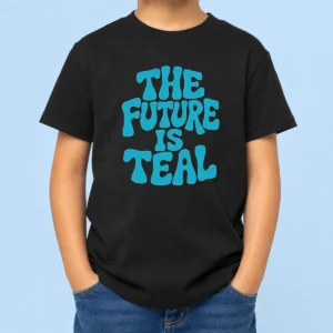 Top The Future Is Teal Kids T-Shirt