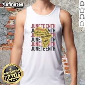 Pretty Juneteeth Pride Freedom Black History tank top featuring vibrant colors and unique design.