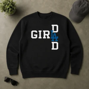 Top Los Angeles Dodgers LA Girl Dad Sweater