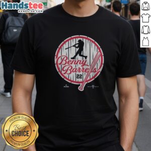 Top Benny Barrels Shirt featuring a unique barrel graphic design on a comfortable fabric.