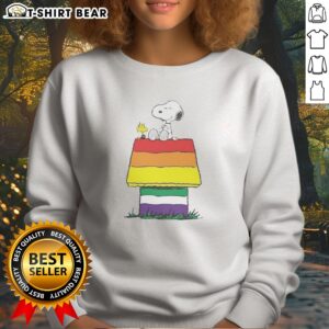 Original Snoopy Peanuts Happy Pride Month Sweatshirt featuring a vibrant design celebrating Pride.