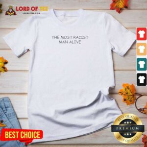 Awesome The Most Politically Incorrect Man Alive Cream Background Bold Text V-Neck Shirt