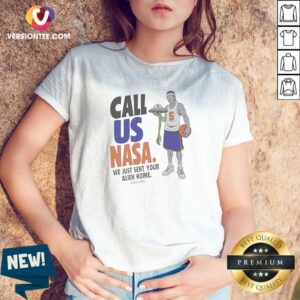 Pretty Victor Wembanyama Call US NASA We Just Sent Your Alien Home V-Neck Shirt